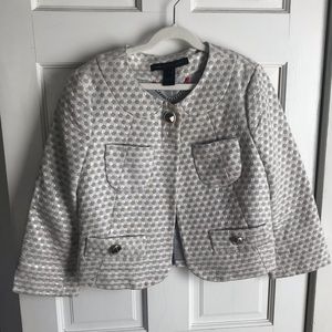 Marc by Marc Jacobs jacket with silver buttons and pleated detail in back